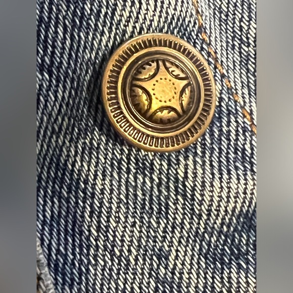 🤠 🧲CLASSIC & Vintage Western /Southwestern Denim Jean Jacket | Size Large / 10 - Picture 7 of 17